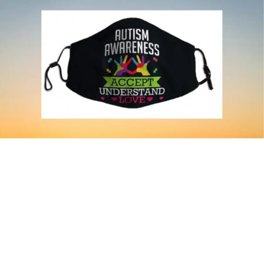 Accept Understand Love Differences Autism Awareness Day Face Mask