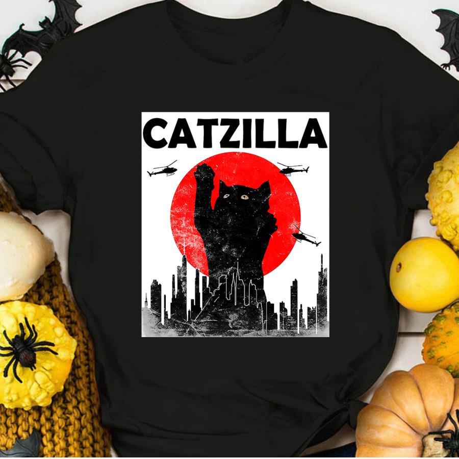 Catzilla Japanese Sunset Cool Popular Funny Shirt Catzilla Japanese Sunset Cool Popular Funny Shirt