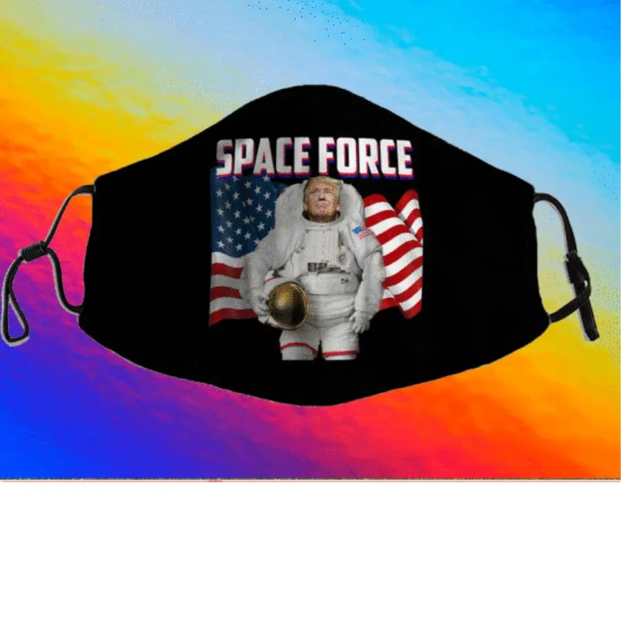 Space Force American Flag Trump us Face Mask