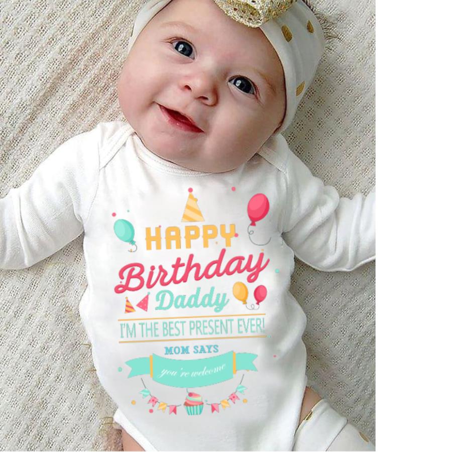 Happy birthday daddy t shirt best sale for baby