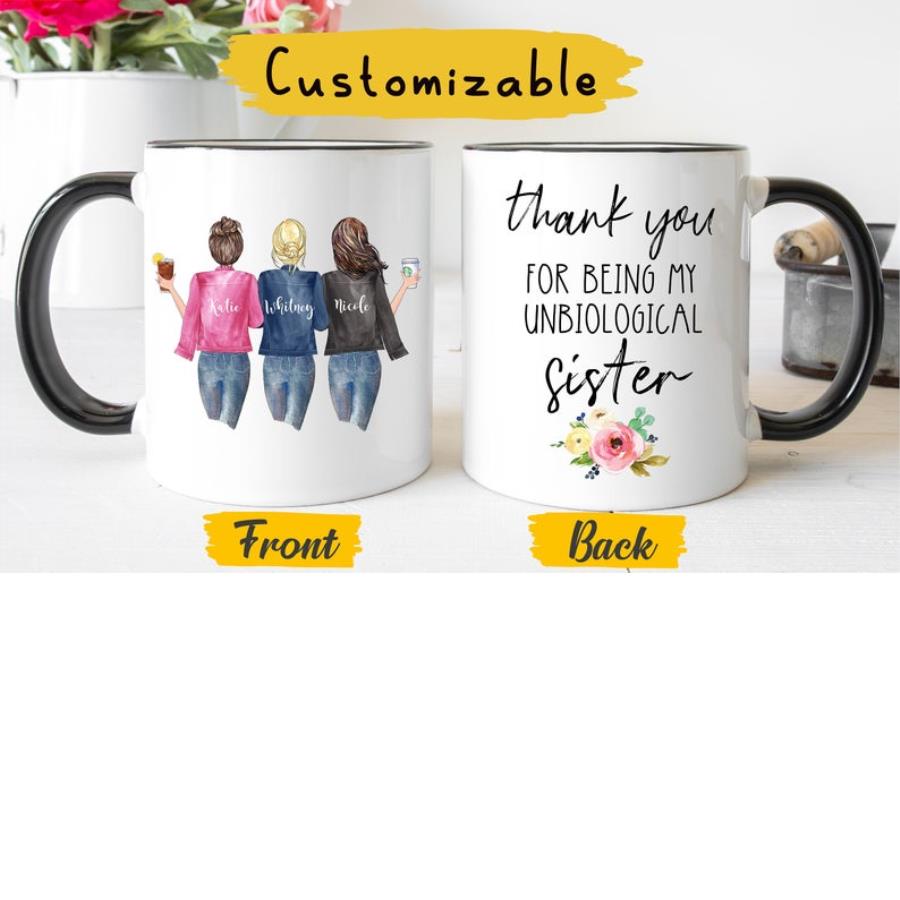 3 Best Friends Mug, Personalized Friend Mug, BFF Mug, Bestie Mug, Mug For Friend, Friendship Mug unisex, hoodie, sweatshirt