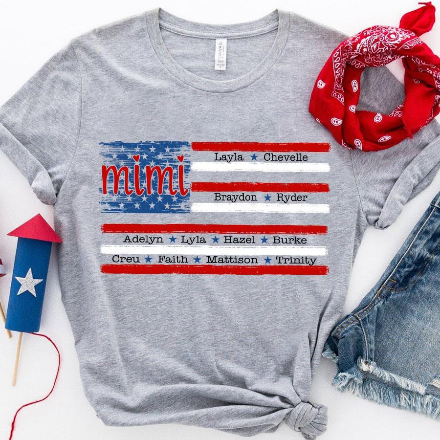 American flag Mimi independence day custom name shirt, 4th of July Mimi shirt, independence day s unisex, hoodie, sweatshirt