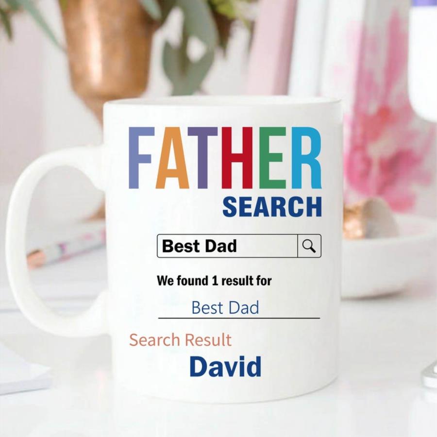 Best Father_s day mug, Father Search Mug, Personalize dad mug