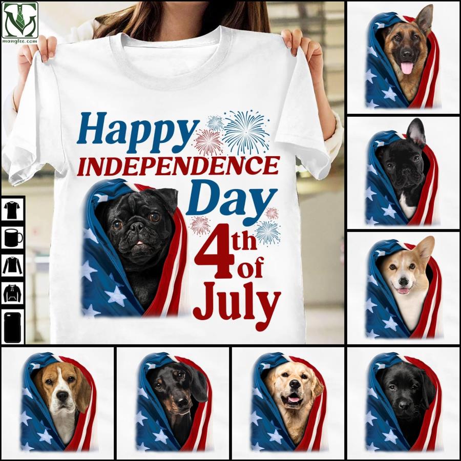 Bull dog happy independence day happy 4th of july custom dog shirt
