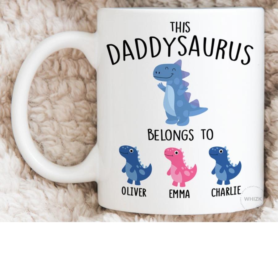 Daddysaurus Rex Mug, Father_s Day Gift From Daughter Son, Dadasaurus Mug Funny Daddy Dinosaur Personalized Dinosaur Baby Mug unisex, hoodie, sweatshirt