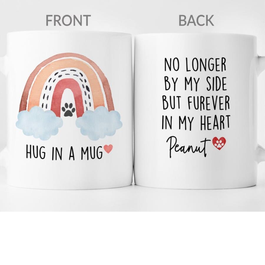 Dog Cat Memorial, Pet Loss Sympathy For Dog Cat Mom Owner, Personalized Remembrance Rainbow Bridge Mug unisex, hoodie, sweatshirt