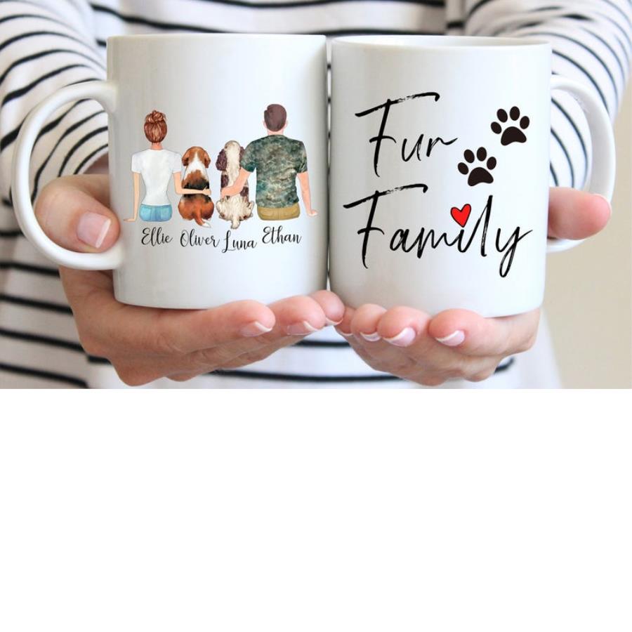 Dog Family Mug, Personalized Dog Mug, Couple Dog Cat Mug, Fur Family Mug, Pet Mug unisex, hoodie, sweatshirt