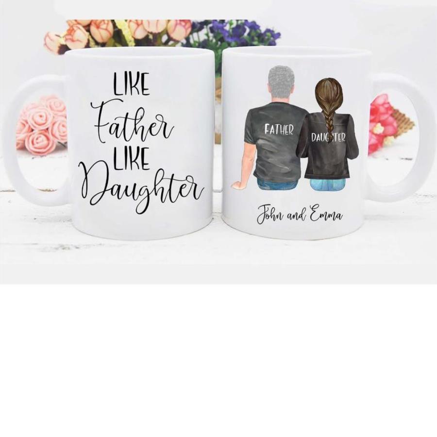Father_s Day Mug, Like Father Like Daughter Mug, Personalized Father_s Day Mug