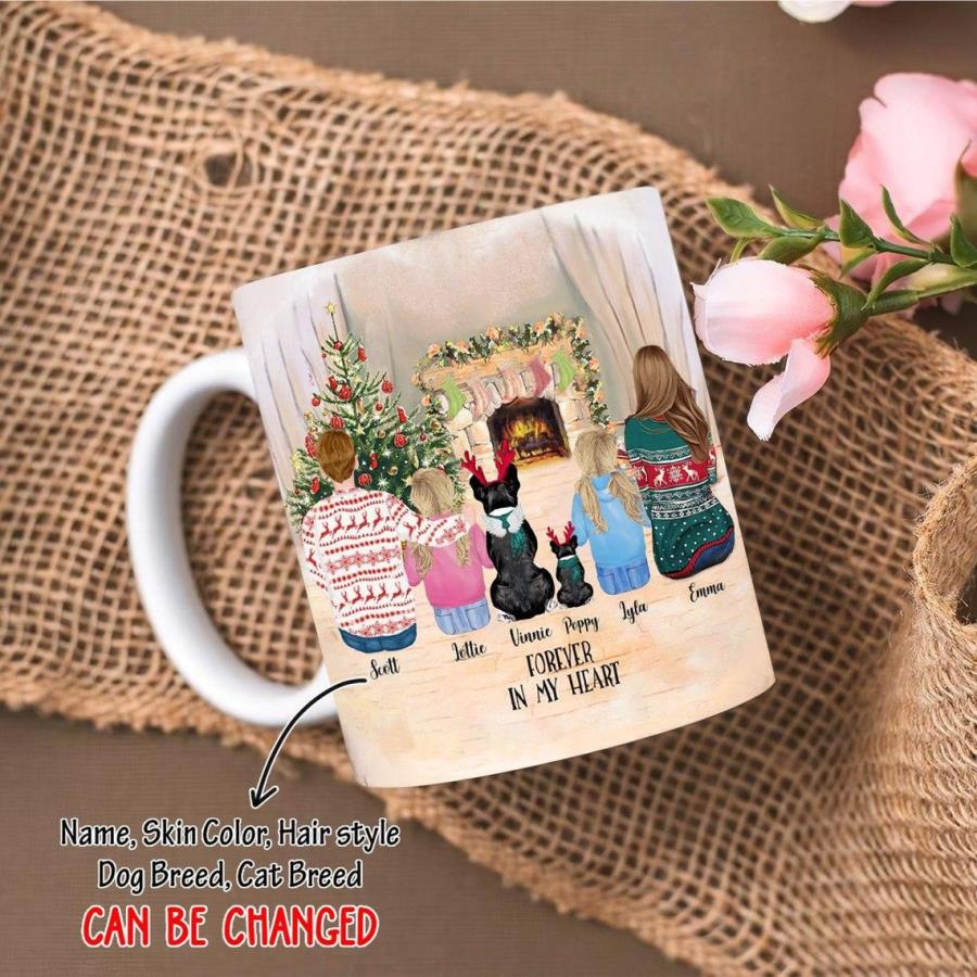 Forever In My Heart Mug, Personalized Family Dog Mug Customized Mug unisex, hoodie, sweatshirt