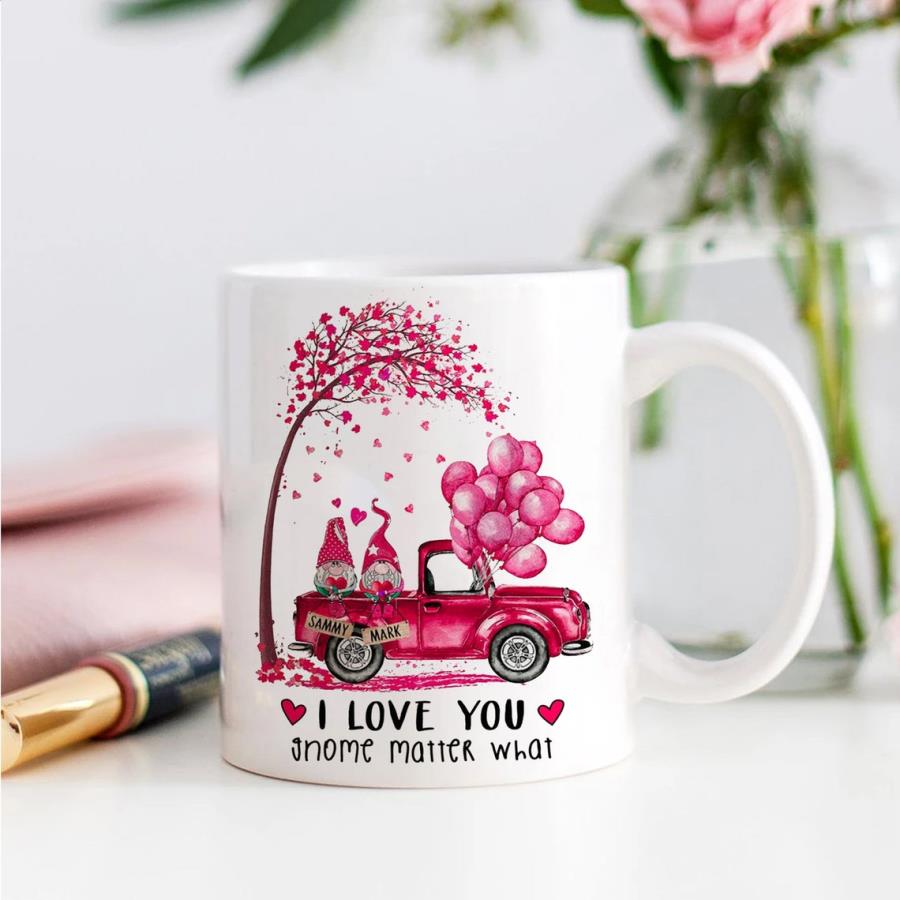 Gnomes love you matter what girl friend wife partner custom name mug