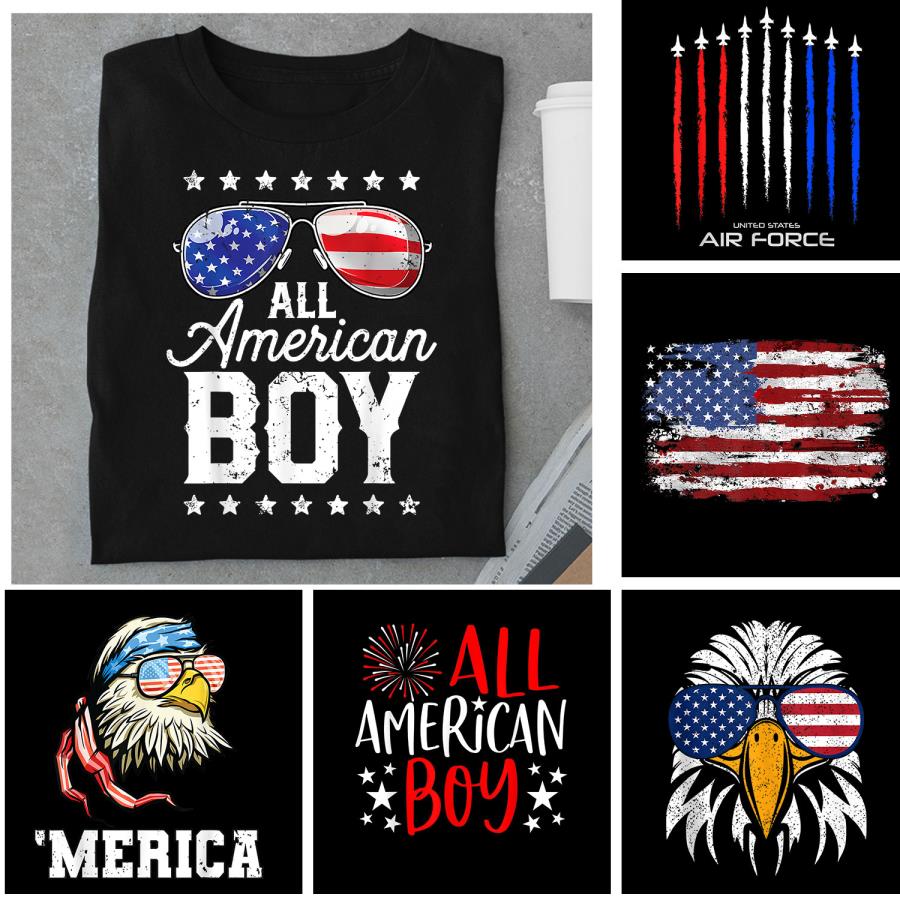 All american boy 4th of July shirt, united states air force shirt, American flag shirt, Eagle shirt, independence day shirt