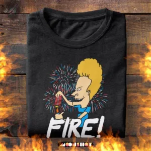Beavis fireworks fire 4th of July independence day shirt