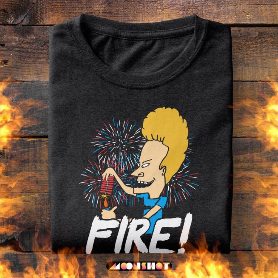 Beavis fireworks fire 4th of July independence day shirt