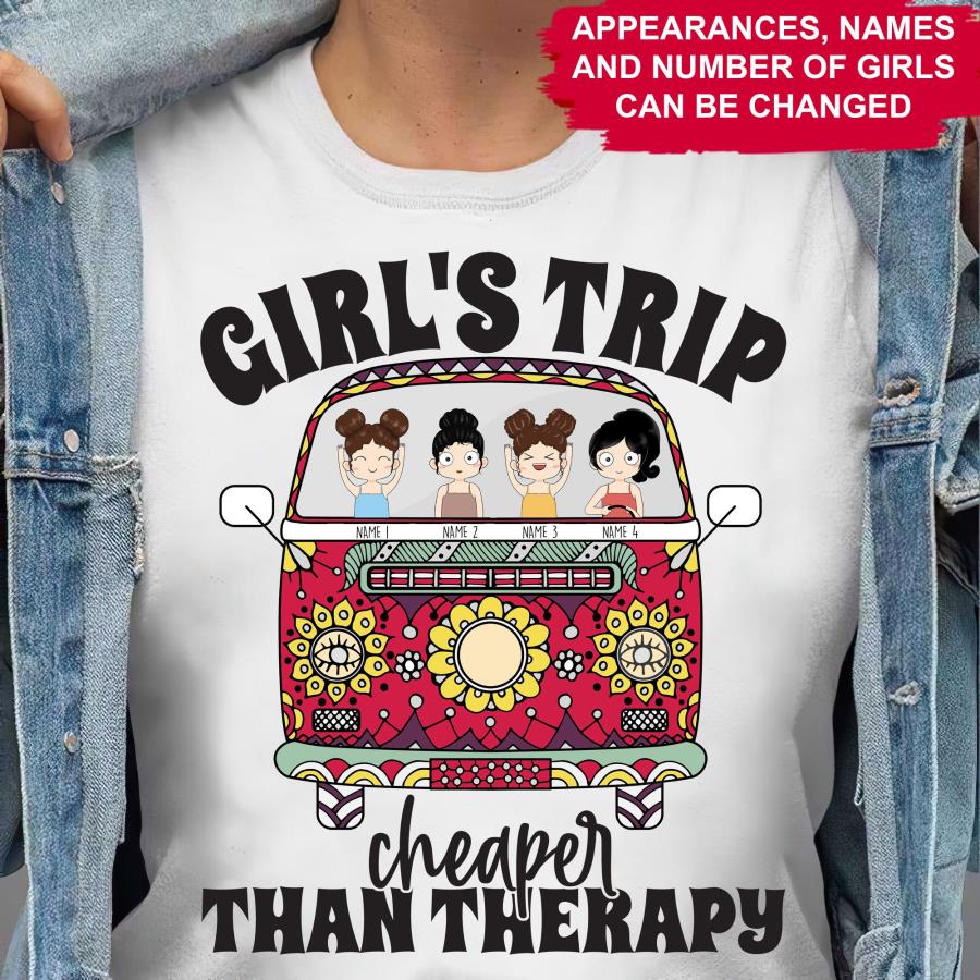 Girls trip hippie car cheaper than therapy custom name s unisex, hoodie, sweatshirt Girls trip hippie car cheaper than therapy custom name s unisex, hoodie, sweatshirt