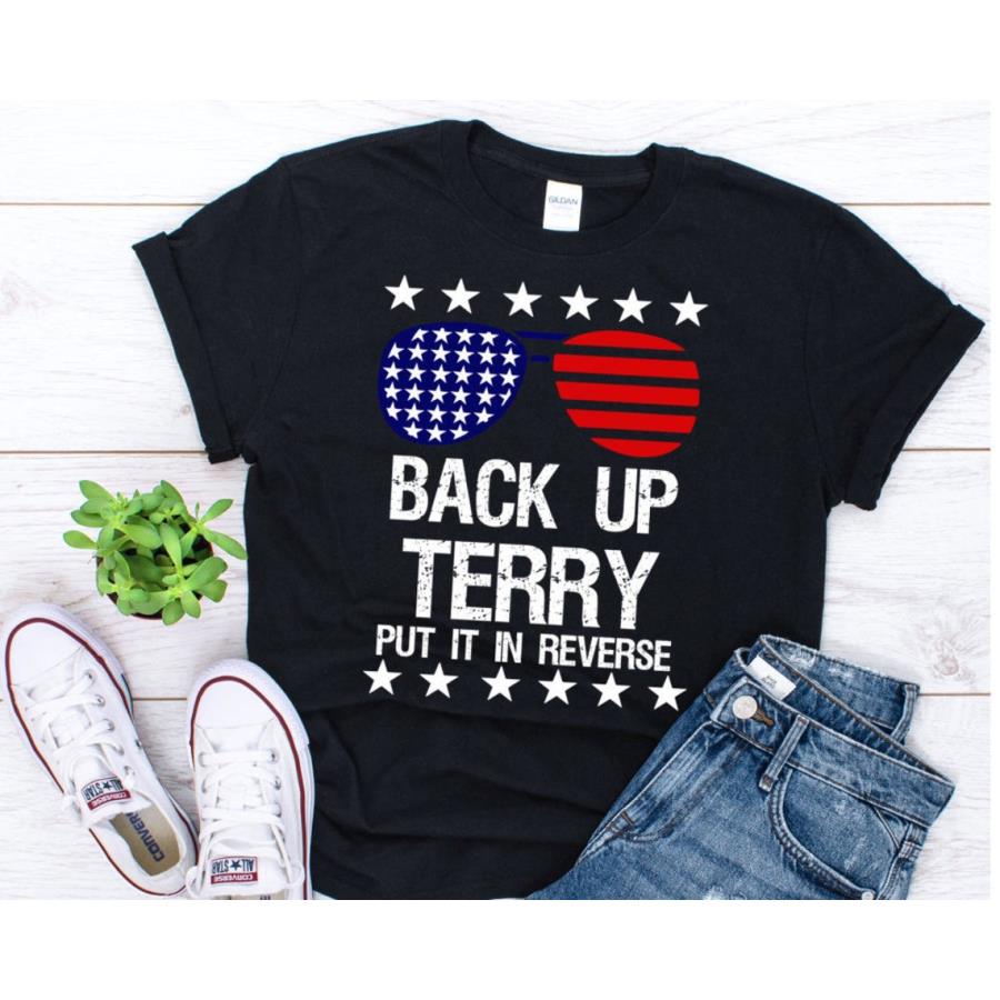 Glasses Back It Up Terry 4th Of July Firework American Flag Tee 2021 T-Shirt