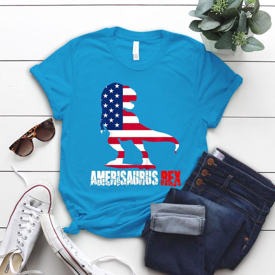Happy 4th of July Shirt, Independence Day Shirt, Fourth of July Shirt, USA Shirt, American Saurus Shirt, Dinosaur T-Rex Patriotic Shirt