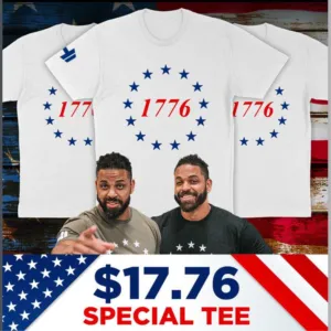 Hodgetwins 1776 4th of July shirt, American flag shirt, independence day shirt