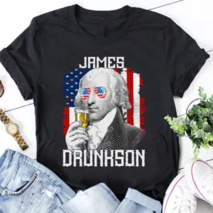 James Madison Drunkson Us Flag 4th Of July Independence day shirt