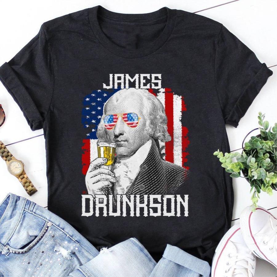 James Madison Drunkson Us Flag 4th Of July Independence day shirt