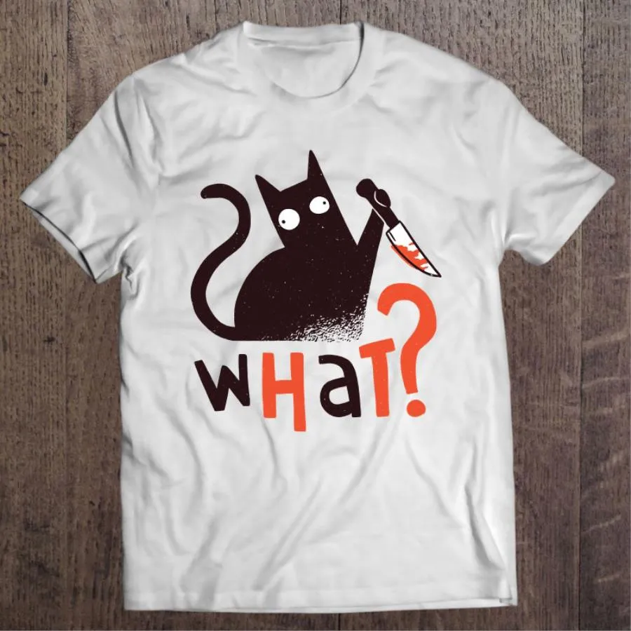 Black Cat knife what halloween shirt
