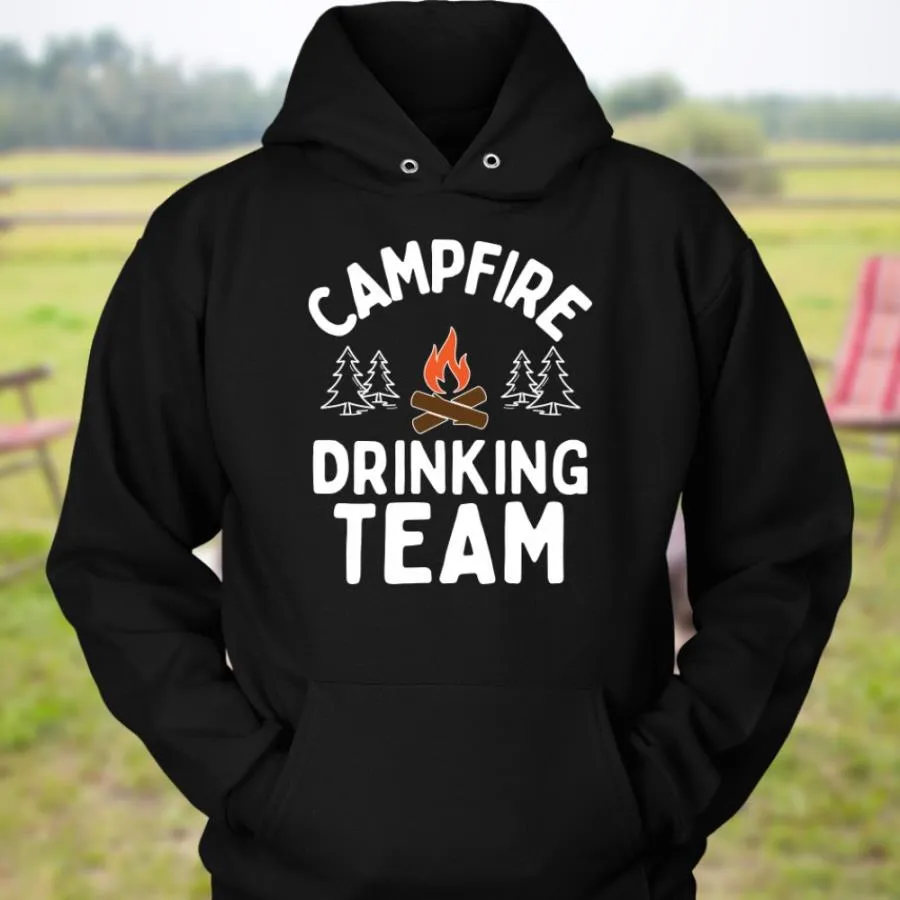 Campfire drinking team shirt