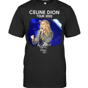 Celine Dion tour 2020 signature shirt