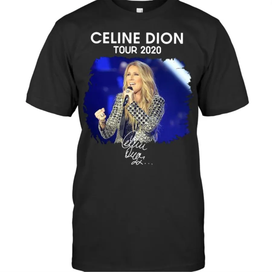 Celine Dion tour 2020 signature shirt