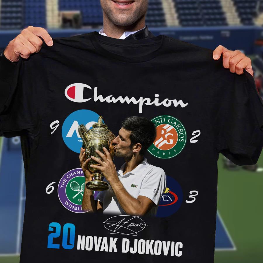 Champion 20 Novak Djokovic signature s unisex, hoodie, sweatshirt Champion 20 Novak Djokovic signature s unisex, hoodie, sweatshirt