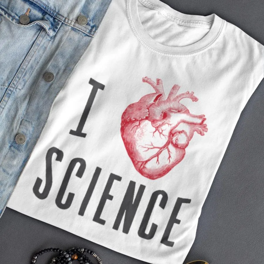 I love science shirt, Heart science shirt, Science Gift shirt