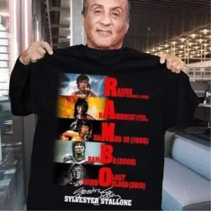 Rambo sylvester stallone signature shirt
