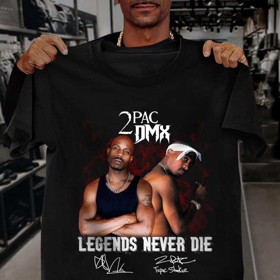 2Pac DMX legends never die signature shirt