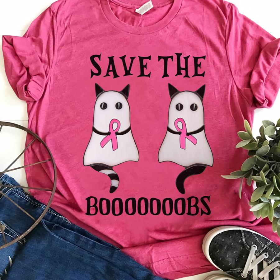 Cat save the booooooobs cancer shirt