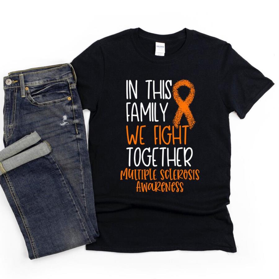 In this family we fight together multiple sclerosis awareness shirt