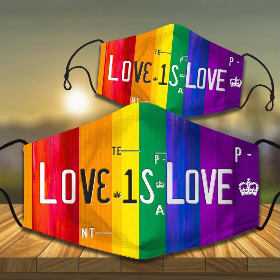 Love is love LGBT face mask