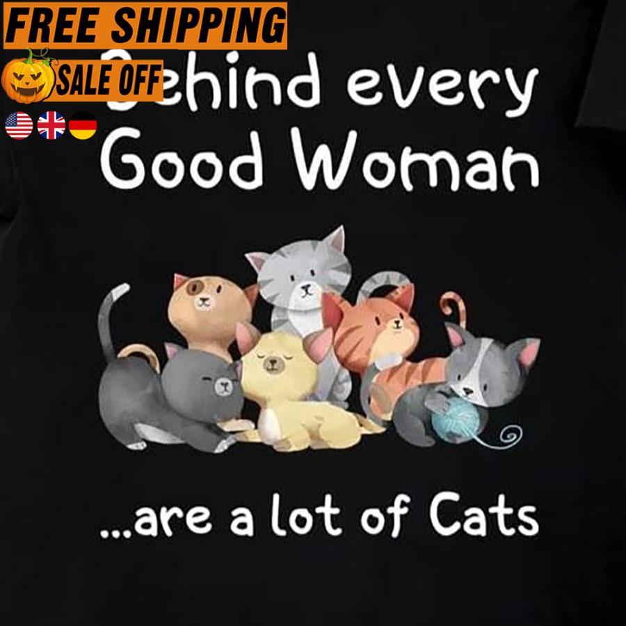 FREE SHIPING behind every good woman are a lot of cats s unisex, hoodie, sweatshirt