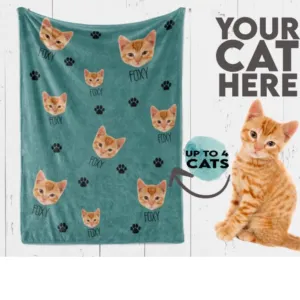 Personalized cat blanket