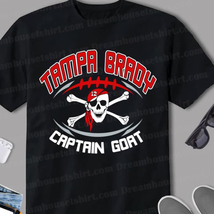 Get Top tompa Brady Funny Tampa Bay Football Captain GOAT 12 Shirt