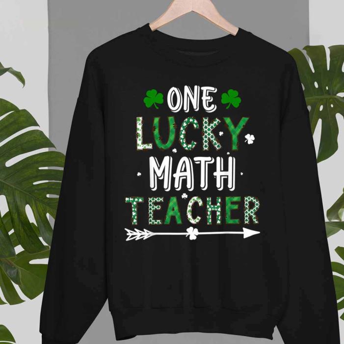 One Lucky Math Teacher St Patricks Day Buffalo Plaid shirt One Lucky Math Teacher St Patricks Day Buffalo Plaid shirt