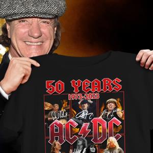 50 years 1973 2023 ACDC band shirt, Love ACDC 2023 t-s unisex, hoodie, sweatshirt