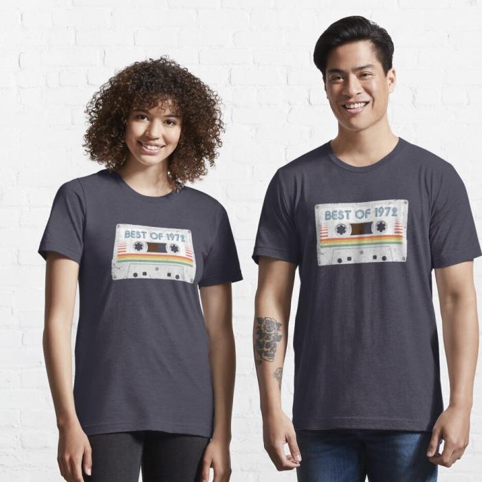 50th Birthday Best of 1972 Cassette Tape Vintage for Gift Essential T-Shirt