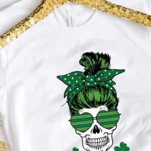 Lucky Mama Patrick’s Day Skull Bun Unisex -Shirt unisex, hoodie, sweatshirt