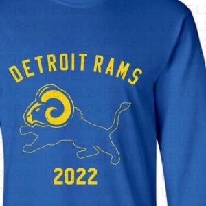 Official Detroit Rams Number Shirt, Hoodie, Sweater, Long