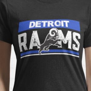 detroit rams tee shirt