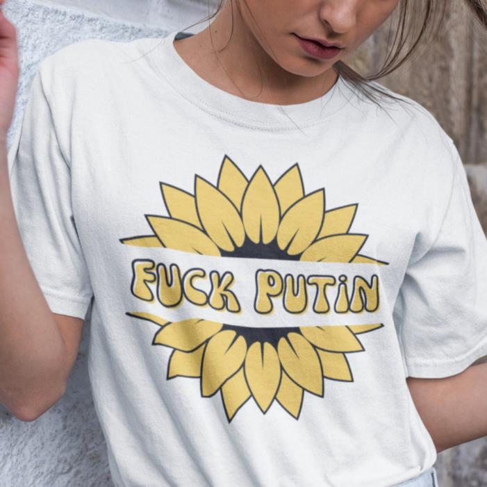 Fuck Puntin Sunflower Ukraine Anti Putin Support Peace Shirt