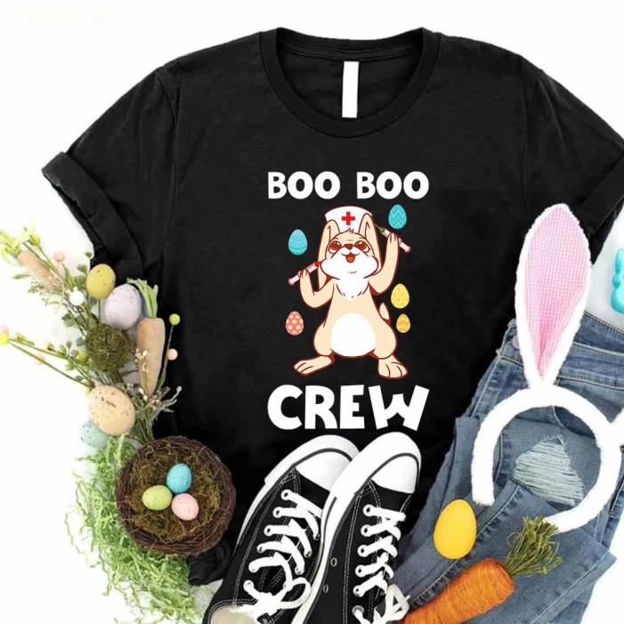 Happy Easter Day Boo Boo Crew Bunny Nurse  -Shirt