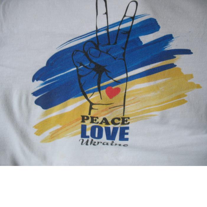 Peace Love Ukraine Hand Sign Flag Shirt