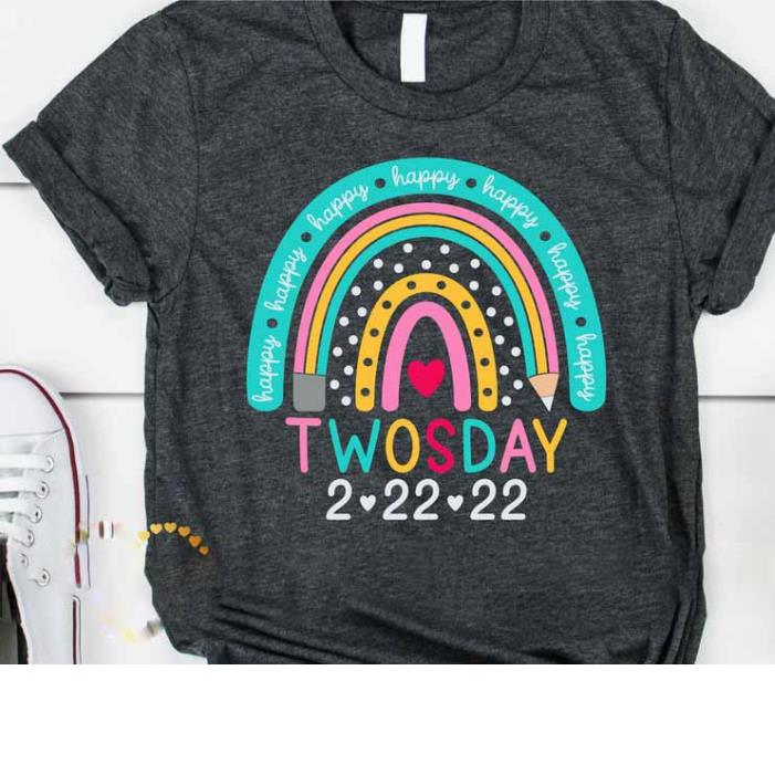 Rainbow Svg, Happy Twosday 2-22-22 shirt