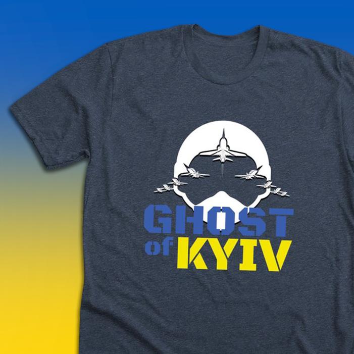 Russian Ghost of kyiv Airplane Fly Ukraine shirt