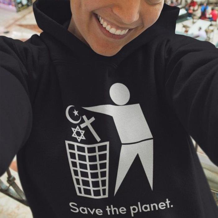 Save The Planet Garbage can Sign Shirt Save The Planet Garbage can Sign Shirt