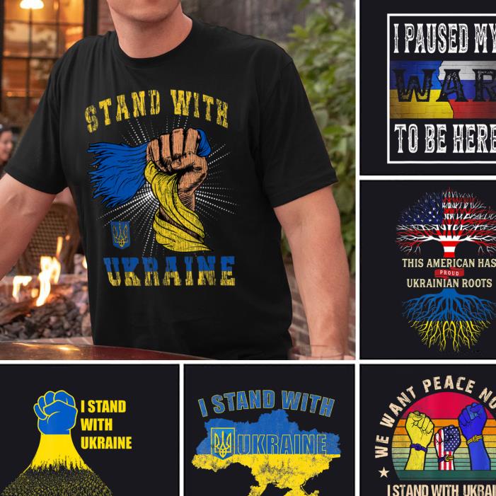 Support Ukraine I Stand With Ukraine Russian warship go f yourself T-Shirt